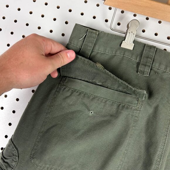 Urban Jeanswear Army Cargo Pants 36x30 Wide Leg Baggy Green Tactical Zip Skater - Picture 6 of 8